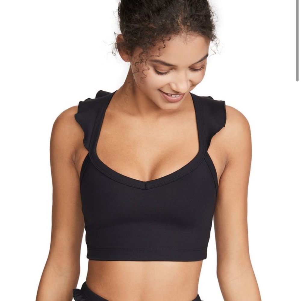 Year of Ours Black Cross-Back Sports Bra